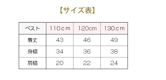 お受験 お子様用 スクールベスト 110