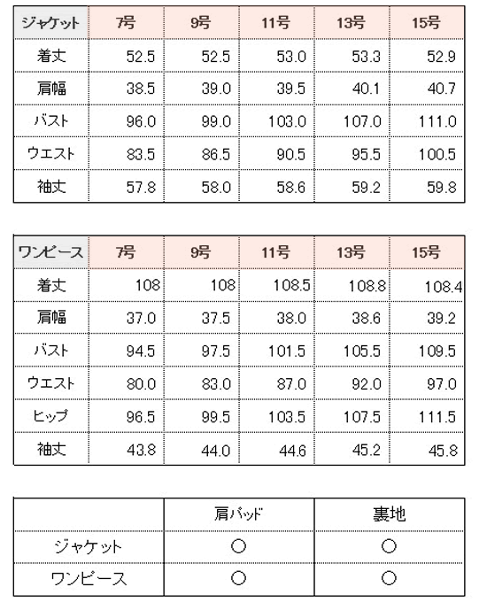 サイズ表