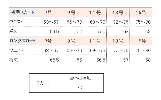 サイズ表